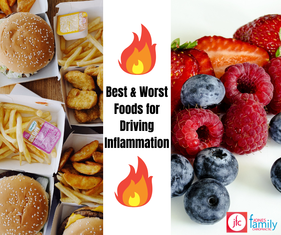 Read more about the article Best/Worst foods to eat that drive inflammation – Dr. Jason Jones Elizabeth City, Chiropractor